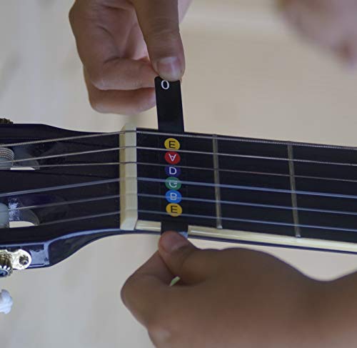 Guitar Fretboard Note Chart Decals Fingerboard Fret Map Removable Color Coded Sticker