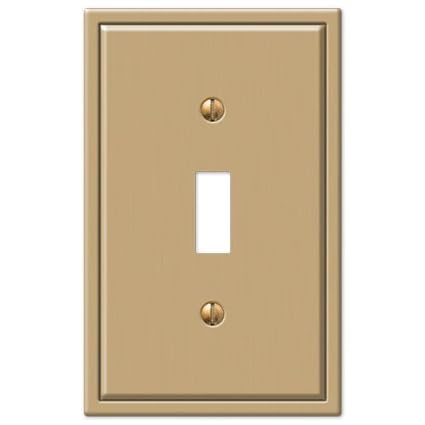 Modern Single Toggle Steel Wallplate in Brushed Bronze