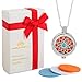 Aromatherapy Essential Oil Necklace Diffuser Locket Pendant. Upgraded Solid Back Essential Oil Diffuser with 24