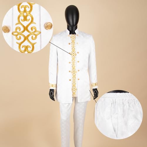 Men`s Suits African Clothes Slim Fit Blazer and Pants Set Traditional Attire Dashiki Outfits4