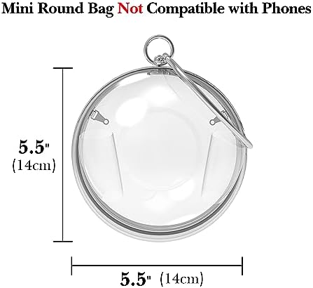 Linkidea Round Ball Clear Purse, Acrylic Box Evening Clutch Bag (Not Compatible with Phone)