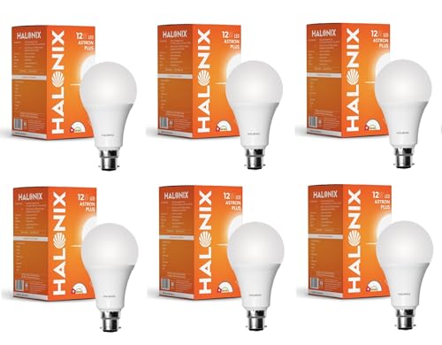 Image of Halonix Astron Star Base B22 12-Watt LED Bulb (Pack of 6, Cool White)