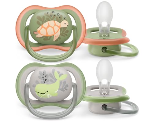 Avent Ultra Air 2 Lecca-Lecca Ortodontica 6-18 Mesi, Colore: Balena E Tartaruga - 5