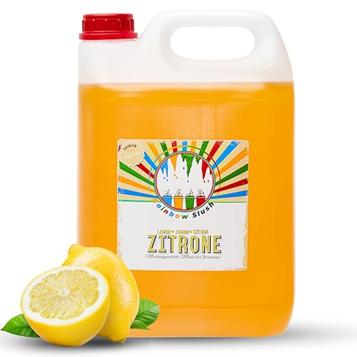 Rainbow Slush Sirup AZO und Glycerin Frei | Geschmack Lemon Zitrone | Konzentrat für Slushy Maker Eis Slushmaschinen Eismaschinen Getränke 1:5