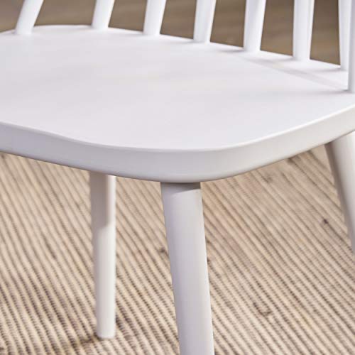 Great Deal Furniture Phoebe Hume Farmhouse Spindle-Back Dining Chair (Set Of 2), White #TOP4