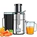 Juicer, Bagotte Upgrade 1000W Juicer Machines, Easy Clean Juice Extractor 3.3" Wide Mouth Centrifugal Juicer for Whole Fruit Vegetable, Juicer Recipe Book & Brush, Anti-drip, Dual-Speed, BPA-Free, Large