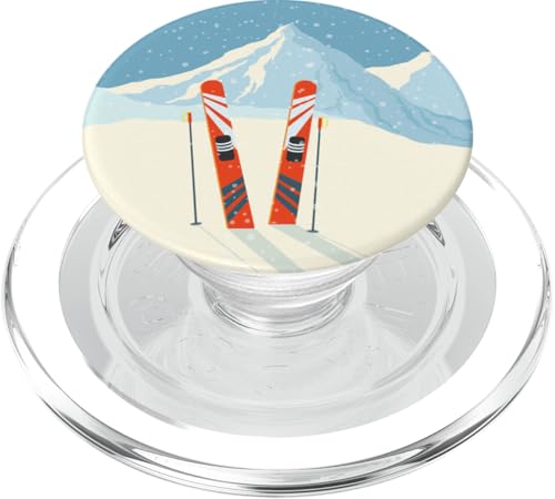 Ski On The Mountains For Skiing In Winter Aesthetic PopSockets