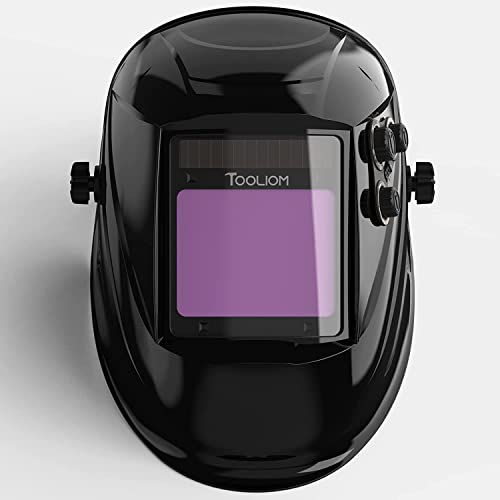 TOOLIOM Echte Farbe Auto Verdunkelung Schweißerhelm, 100 x 80mm große Ansicht 4 Sensoren Wide Shade 5-9/9-13 Solarbetriebene Schweißer Maske Haube mit Schleifen für Mig Tig Stick Plasma - Image 7