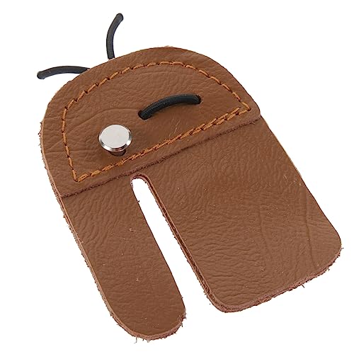BIUDECO Right Hand Finger Guard Breathable Cow Leather Tab and Arrow Protective Gear Accessory