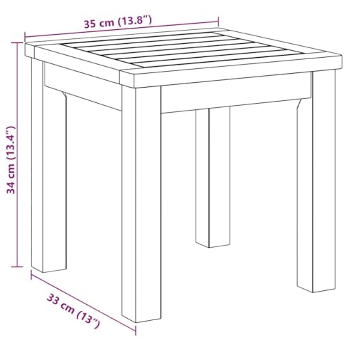 Mesa de madera maciza duradera e impermeable para terrazas selectas 3