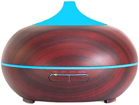 Your Spirit Space 300ml Aromatherapy Essential Oil Diffuser Portable Ultrasonic Cool Mist Humidifier - 7 Color LED Lights Auto Shut-Off Home Office Bedroom Spa Yoga Living/Baby (Cherry)
