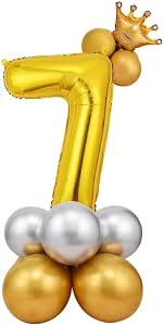 32 Inch Aluminum Foil Number Balloons Happy Birthday Digital Balloon...