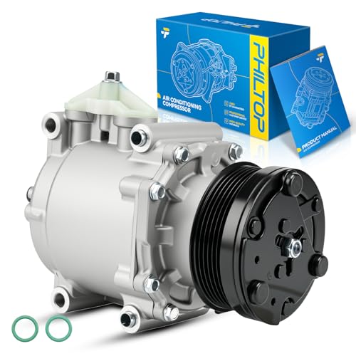 Image of PHILTOP AC Compressor Compatible with Ford 2005-2007 Five Hundred, Freestyle, Compatible with Mercury Montego 2005-2007, Air Conditioning Compressor
