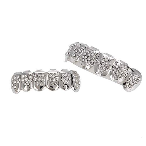 Tandheelkundige Grills, Tanden Set Hip Hop Bling Tanden Decoratie Voor Halloween Party Gift(Zilver) - Image 7