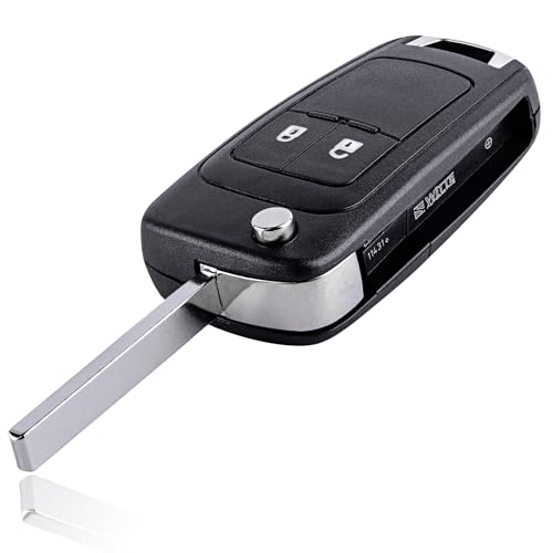 Opel Schlüsselgehäuse Klappschlüssel 2 Tasten Set mit Werkzeug | Passend Astra J Adam Corsa E Mokka Insignia Zafira C Tourer | Autoschlüssel Gehäuse Ohne Programmierung