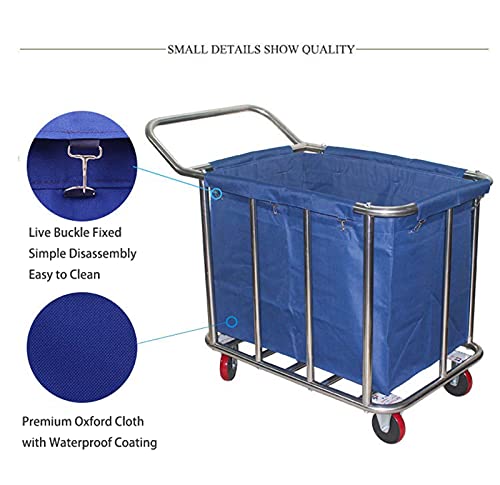 Cesto portabiancheria, carrelli portabiancheria con Maniglia, Carrello portabiancheria con Ruote per impieghi gravosi, (400L), Carrello portabiancheria per organizzazione e stoccaggio o Carr