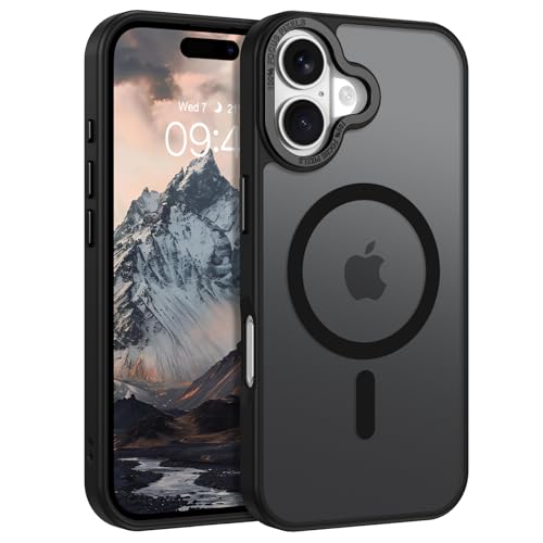 Image of YINLAI for iPhone 17 Case 6.3-inch,Magnetic Compatible with MagSafe, Slim Matte Anti-Fingerprint, Shockproof Full Body Military Grade Protection for iPhone 17 Cover, Black