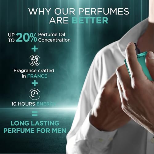 Image of Oshea EDP Perfume Icy Haze for Men 100ml | Long Lasting Fragrance with Fresh, Floral & Musky Notes | Up to 20% Perfume Oil Concentration | Ideal for Every Moment | Premium Gift for Him