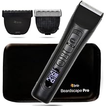 Brio Beardscape V1 Black Bundled with Zero Blade, Body Blade & Pro Travel Case, Featuring Adjustable Ceramic Blade & Length Guards, a Complete Kit for All Your Grooming Needs