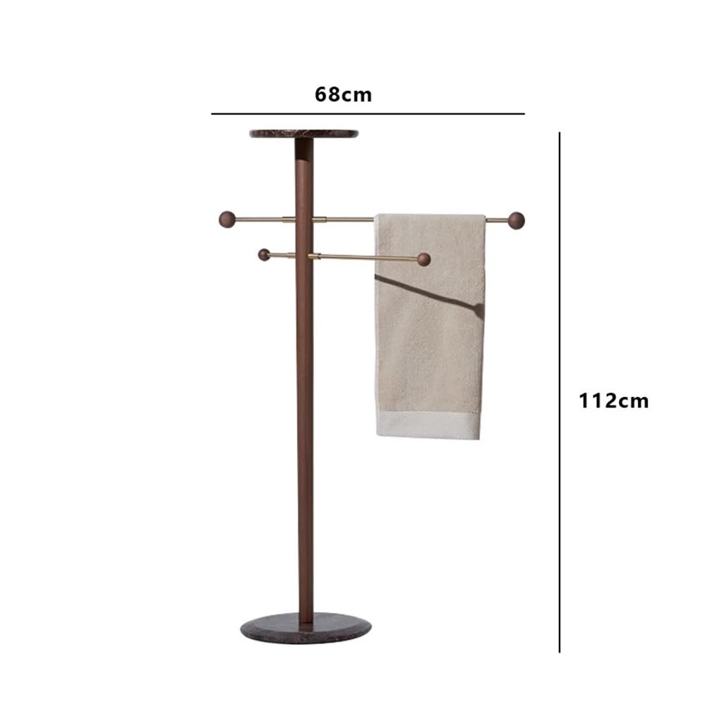 Portasciugamani Autoportante Portasciugamani Mobile in Marmo da Terra for Bagno Moderno, Staffa for Bagno, portasciugamani in Stile Semplice e di Lusso Leggero Portasciugamani da Terra(Nero)