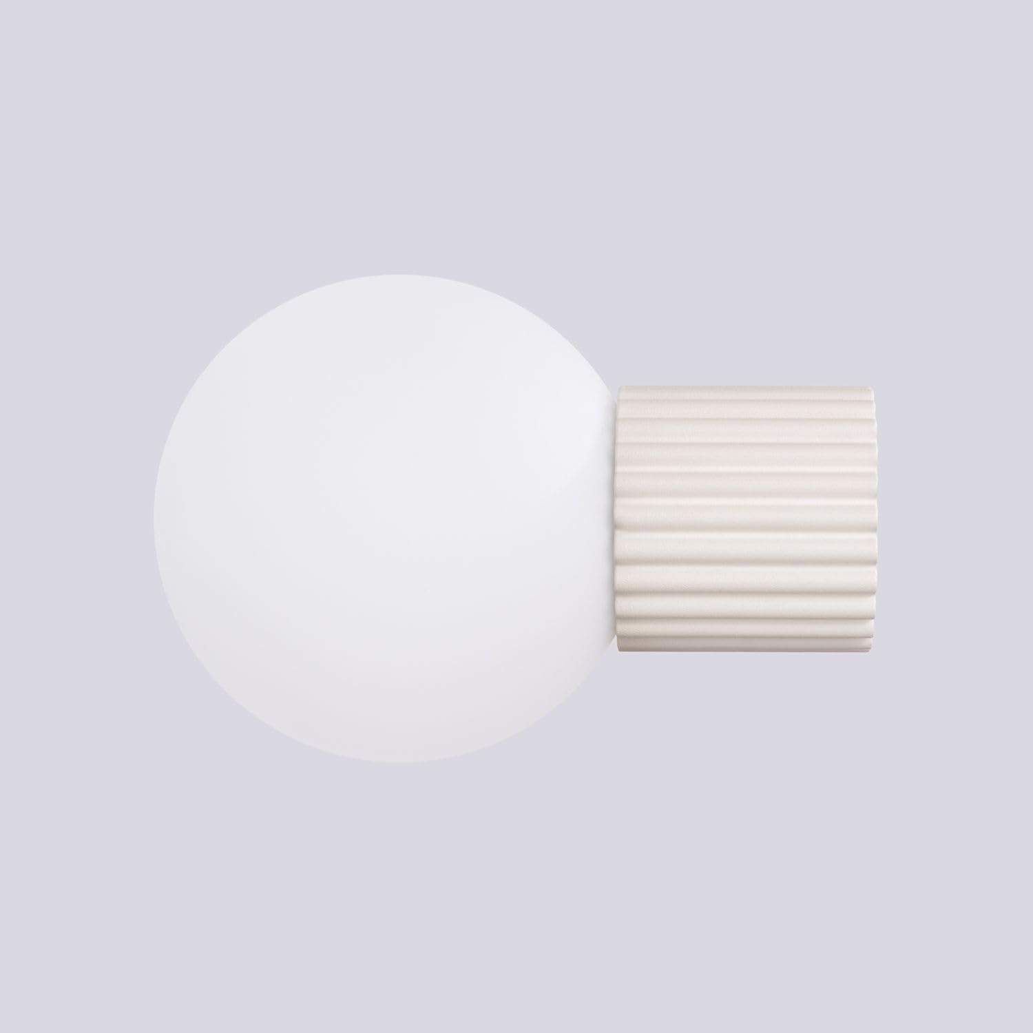 Licht-Erlebnisse Glas Wandleuchte IP44 Beige G9 Aluminium rund Kugel Modern blendarm T:17 cm Küche Spiegelleuchte Feuchtraum Wandlampe Wandbeleuchtung Bad