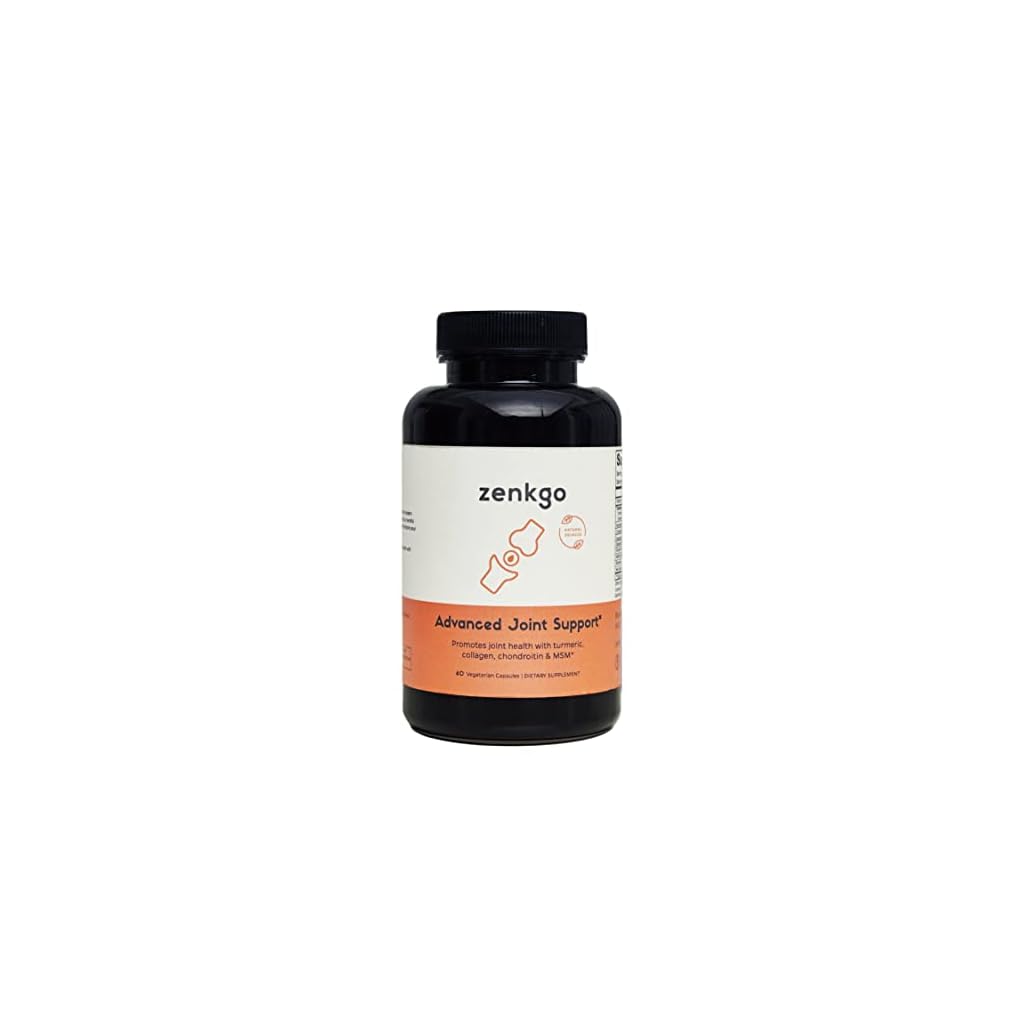 Zenkgo-Advanced-Joint-Support-Supplement-formulated-with-Vitamin-C-MSM-Turmeric-Black-Pepper-Collagen-Hydrolyzed-Type-II-Chondroitin-Sulfate-Boswellia-Bromelain-Hyaluronic-Acid60Ct30Day