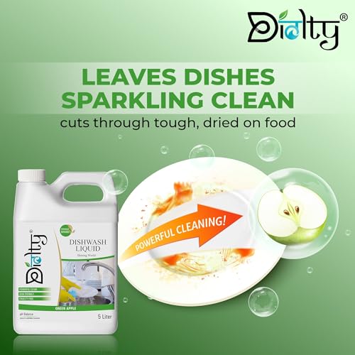 Image of Dish Cleaning Gel, Dish wash Utensil Cleaning liquid, Dish Washing Liquid 5 Liter (Green apple)