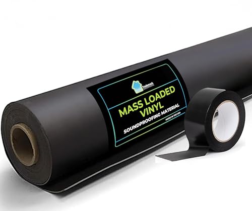 Mass Loaded Vinyl Soundproofing 1Lb - 4 x 25 ft (100 Square Feet) with One Pack of MLV Joint Tape