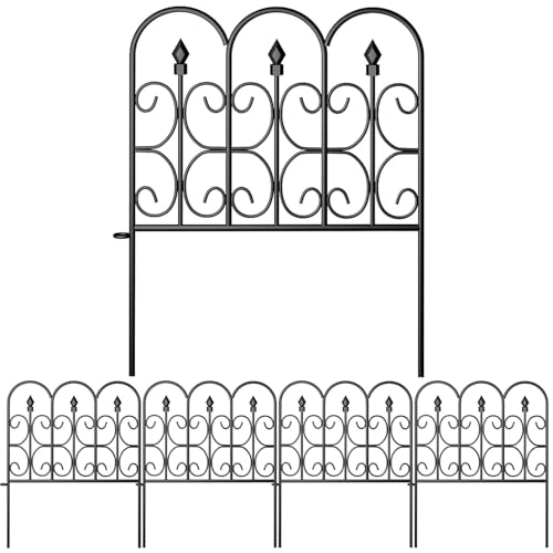 AMAGABELI GARDEN & HOME 5 Panels 32in(H)×10ft(L) Decorative Garden Fences