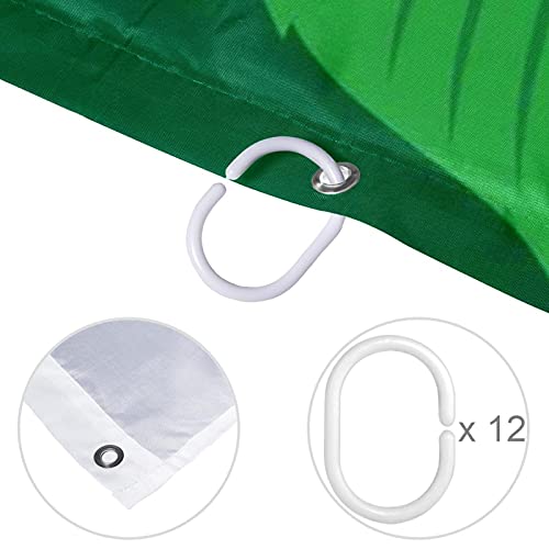 Rideau de douche vert printanier 183x183 imperméable pour bain coloré