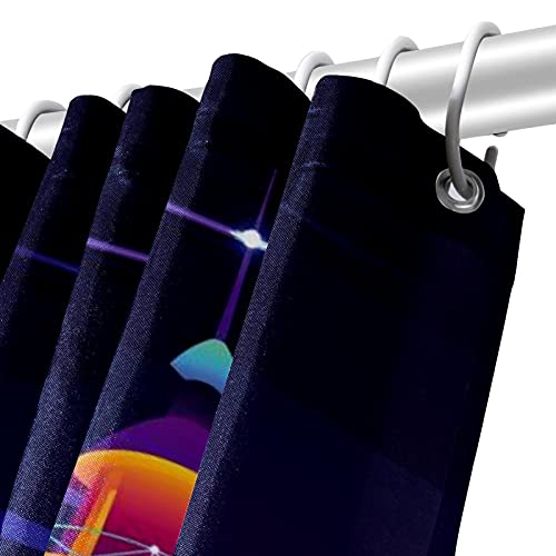 Rideau de douche de plage 152 x 182 cm – Rideau sans odeur souple