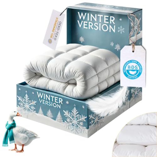 maxiga | Winter Daudendecke 180x200 Premium - Füllgewicht: 2300 Gramm | Federbetten 180x200 Daunen, Winter Federbett 100% Baumwolle & Nature Federbettdecke Hypoallergen LUX 90% Gänsedaune maxiga | Winter Daudendecke 180x200 Premium - Füllgewicht: 2300 Gramm | Federbetten 180x200 Daunen, Winter Federbett 100% Baumwolle & Nature Federbettdecke Hypoallergen LUX 90% Gänsedaune