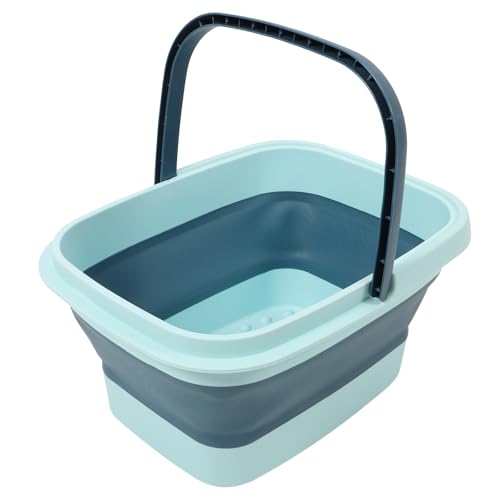 Cubeta plegable para baño de pies POPETPOP portátil verde