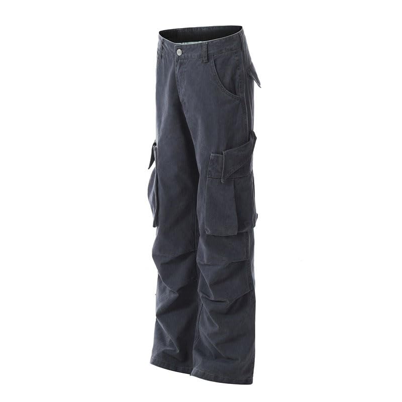 Men's Pants Spring Fall American Multi-Pocket Loose Casual Cargo Trouser for Men3