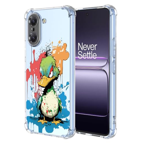 YUXING Transparente Funda para OnePlus Nord CE 5 5G - Diseño de Patrón Fresco Lindo Golpes Protección Carcasa Delgado TPU Suave Prueba Case (Duck)
