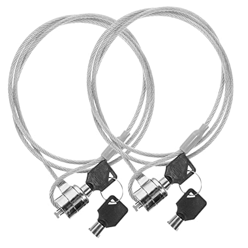 SHINEOFI 2sätze Kabelbinderschloss Für Laptops Und Tablets Mit Schlüsselmechanismus Schnittfeste -flexibilität Leicht Und Tragbar Für Außeneinsatz