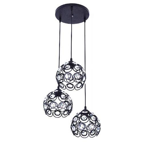 Lustre en cristal de style industriel et métal suspendu haut de gamme