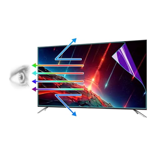 TYRHMY Anti Glare Screen Protector for 55 inch TV Anti Glare Matte TV Film Anti Blue Light Protectors Relieve Screen Reflection Filter Relieve Eye Fatigue