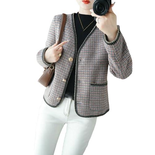 Cardigan en cachemire femme contre le froid avec tweed double face
