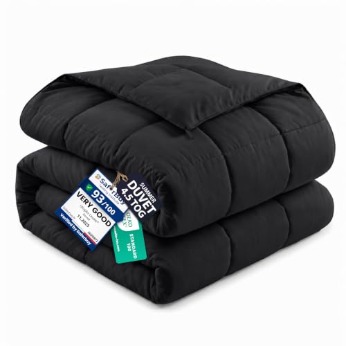 Utopia Bedding Coverless Double Duvet 4.5 Tog Lightweight Summer Grey