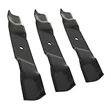 Grasshopper Set of 3 Mower 18' High-Low Mulching Lawn Mower Blades, GrassMax Marbain Blades System, Designed for Use with All Mulching Packages, 52' Decks OEM Yard Mowing Replacement Part 320240