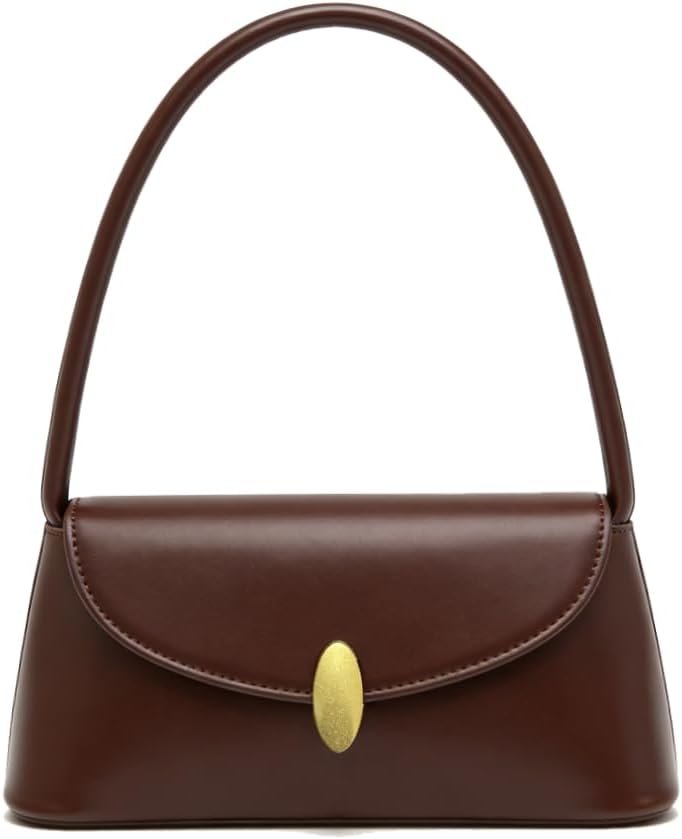 Shoulder Bags for Women Vintage Handbag Retro Classic Small Purse Cute Hobo Handbag (Dark Brown)