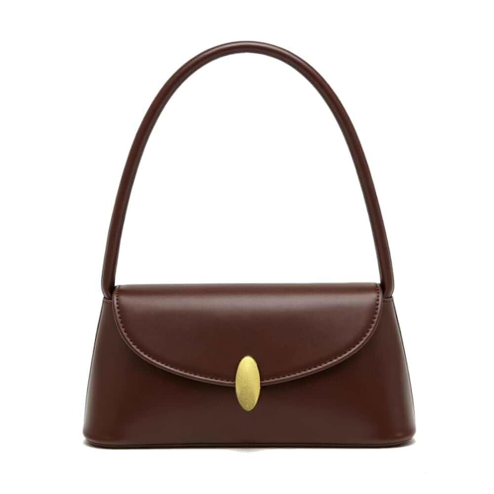 Shoulder Bags for Women Vintage Handbag Retro Classic Small Purse Cute Hobo Handbag (Dark Brown)