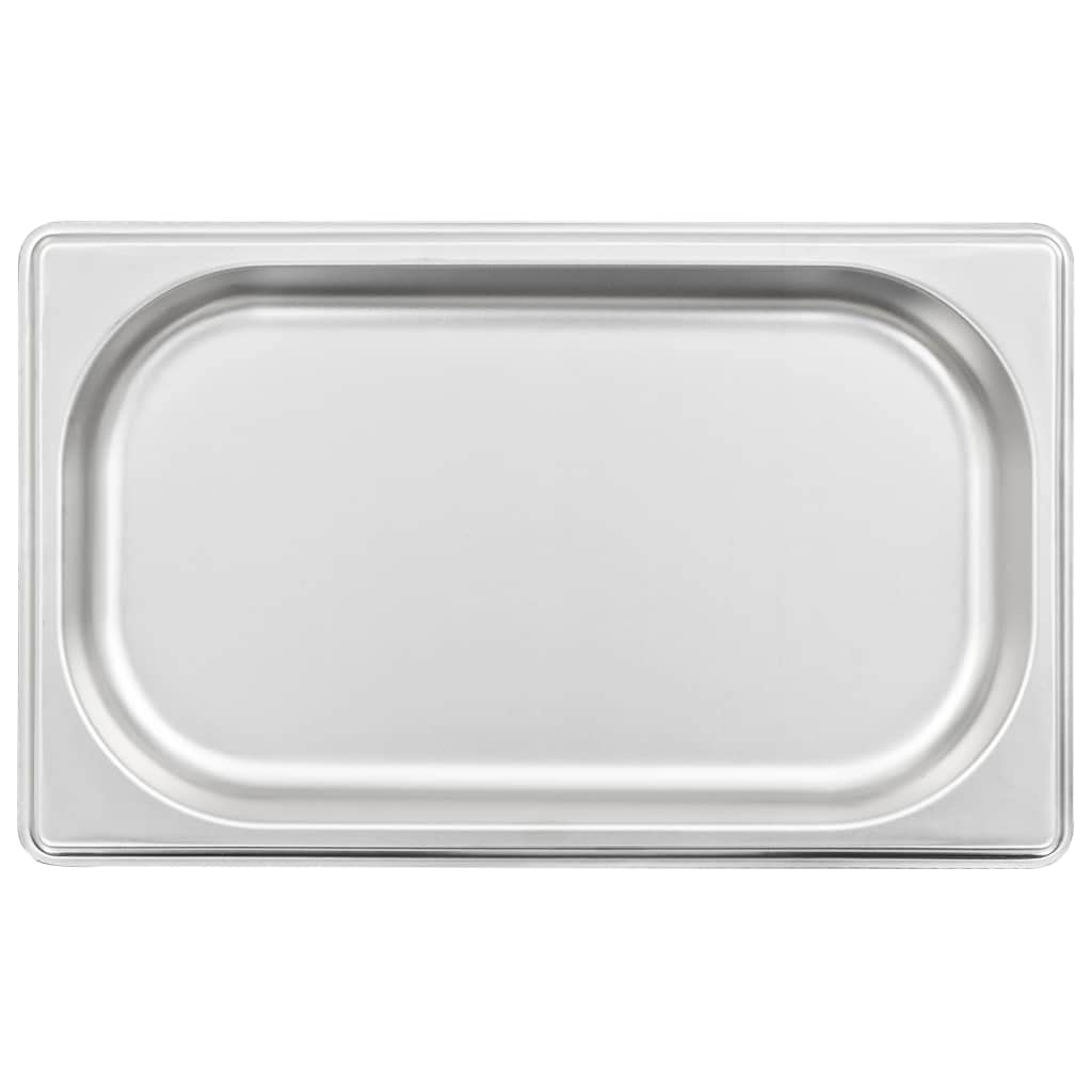Contenitori Gastronorm, 12 pezzi, GN 1/4, 20 mm, in acciaio inox, per cucina professionale e catering, adatti per Bain-Marie, Chafing-Dishes, insalatibar, design impilabile salvaspazio