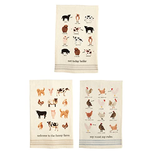 Serviette cuisine Animaux de la Ferme Mud Pie pour essuyage sans trace - 3