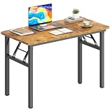DlandHome 31.5 Inch Small Folding Computer Desk for Home Office, Retro
