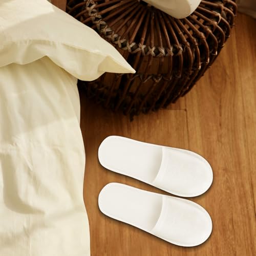 SENJUNSAFE 30 pares de chinelos descartáveis para hóspedes, chinelos de spa a granel, chinelos desca