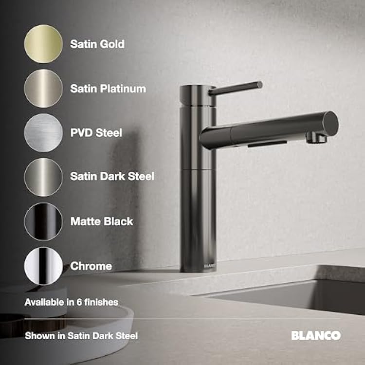 Blanco 527560 Alta II Low Arc Pull-Out Kitchen Faucet - 1.5 GPM - Matte Black