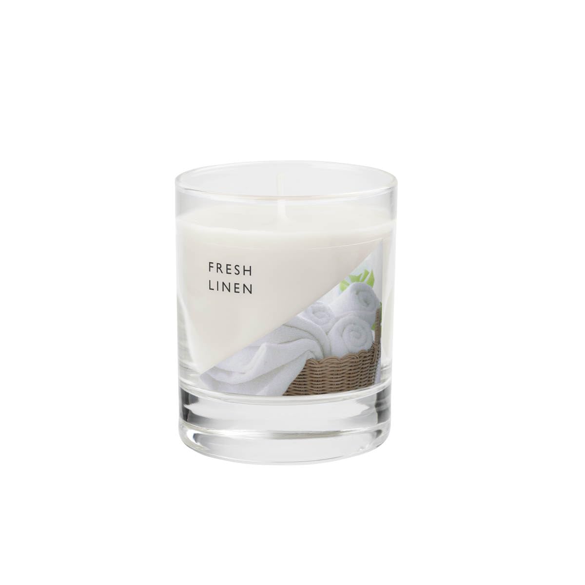 WAX LYRICAL Small Wax Fill Candle Fresh Linen. Burn Time Approx 35 Hours Jar, White