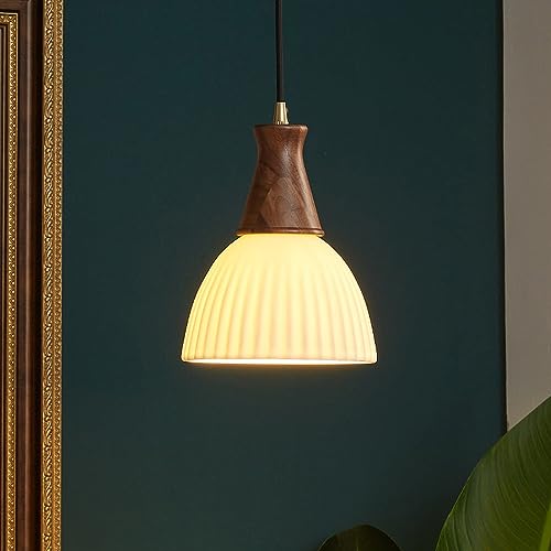 Lámpara colgante de cerámica minimalista para iluminar mesas de comedor 4